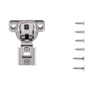 Hinge Concealed 1/4 Inch Overlay Face Frame Self-Close in Polished Nickel (2 Hinges/Per Pack) - Hickory Hardware Load image into Gallery viewer, Hinge Concealed 1/4 Inch Overlay Face Frame Self-Close in Polished Nickel (2 Hinges/Per Pack) - Hickory Hardware