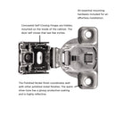 Hidden Door Hinge Concealed 1/2 Inch Overlay Face Frame Self-Close (2 Hinges/Per Pack) in Polished Nickel - Hickory Hardware Load image into Gallery viewer, Hidden Door Hinge Concealed 1/2 Inch Overlay Face Frame Self-Close (2 Hinges/Per Pack) in Polished Nickel - Hickory Hardware