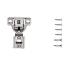 Hidden Door Hinge Concealed 1/2 Inch Overlay Face Frame Self-Close (2 Hinges/Per Pack) in Polished Nickel - Hickory Hardware Load image into Gallery viewer, Hidden Door Hinge Concealed 1/2 Inch Overlay Face Frame Self-Close (2 Hinges/Per Pack) in Polished Nickel - Hickory Hardware