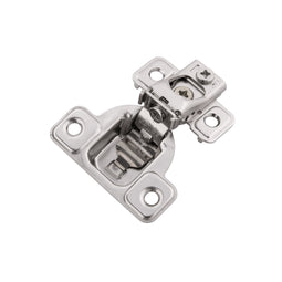 Hidden Door Hinge Concealed 1/2 Inch Overlay Face Frame Self-Close (2 Hinges/Per Pack) in Polished Nickel - Hickory Hardware Hidden Door Hinge Concealed 1/2 Inch Overlay Face Frame Self-Close (2 Hinges/Per Pack) in Polished Nickel - Hickory Hardware
