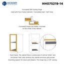 Concealed Cabinet Hinges 1-1/4 Inch Overlay Face Frame Self-Close (2 Hinges/Per Pack) in Polished Nickel - Hickory Hardware Load image into Gallery viewer, Concealed Cabinet Hinges 1-1/4 Inch Overlay Face Frame Self-Close (2 Hinges/Per Pack) in Polished Nickel - Hickory Hardware
