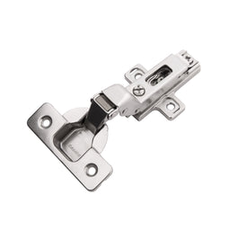 Hidden Hinges Full Inset Frameless Self-Close (2 Hinges/Per Pack) in Polished Nickel - Hickory Hardware Hidden Hinges Full Inset Frameless Self-Close (2 Hinges/Per Pack) in Polished Nickel - Hickory Hardware