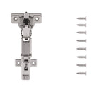Hinge Concealed Full Overlay Frameless Self-Close 165 Degree (2 Hinges/Per Pack) in Polished Nickel- Hickory Hardware Load image into Gallery viewer, Hinge Concealed Full Overlay Frameless Self-Close 165 Degree (2 Hinges/Per Pack) in Polished Nickel- Hickory Hardware