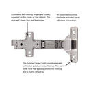 Hinge Concealed Frameless Corner Door Self-Close (2 Hinges/Per Pack) in Polished Nickel - Hickory Hardware Load image into Gallery viewer, Hinge Concealed Frameless Corner Door Self-Close (2 Hinges/Per Pack) in Polished Nickel - Hickory Hardware