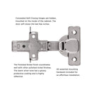 Hinge Concealed Frameless Blind Corner Self-Close (2 Hinges/Per Pack) in Polished Nickel - Hickory Hardware Load image into Gallery viewer, Hinge Concealed Frameless Blind Corner Self-Close (2 Hinges/Per Pack) in Polished Nickel - Hickory Hardware