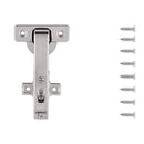 Hinge Concealed Frameless Blind Corner Self-Close (2 Hinges/Per Pack) in Polished Nickel - Hickory Hardware Load image into Gallery viewer, Hinge Concealed Frameless Blind Corner Self-Close (2 Hinges/Per Pack) in Polished Nickel - Hickory Hardware