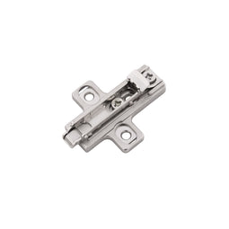 Hinge Concealed Frameless Self-Close Mounting Plate 0 mm (2 Hinges/Per Pack) in Polished Nickel - Hickory Hardware Hinge Concealed Frameless Self-Close Mounting Plate 0 mm (2 Hinges/Per Pack) in Polished Nickel - Hickory Hardware