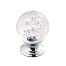 Chrome Knob 1-1/4 Inch Diameter - Crystal Palace Collection Load image into Gallery viewer, Chrome Knob 1-1/4 Inch Diameter - Crystal Palace Collection