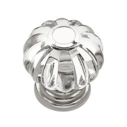 Polished Nickel Knob 1-1/8 Inch Diameter - Crystal Palace Collection Polished Nickel Knob 1-1/8 Inch Diameter - Crystal Palace Collection