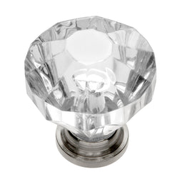 Polished Nickel Knob 1-1/4 Inch Diameter - Crystal Palace Collection Polished Nickel Knob 1-1/4 Inch Diameter - Crystal Palace Collection