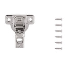 Hinge Concealed 1/2 Inch Overlay Face Frame Soft Close (2 Hinges/Per Pack) Polished Nickel - Hickory Hardware Load image into Gallery viewer, Hinge Concealed 1/2 Inch Overlay Face Frame Soft Close (2 Hinges/Per Pack) Polished Nickel - Hickory Hardware