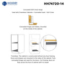 Hinge Concealed Full Overlay Frameless Soft Close (2 Hinges/Per Pack) Polished Nickel - Hickory Hardware Load image into Gallery viewer, Hinge Concealed Full Overlay Frameless Soft Close (2 Hinges/Per Pack) Polished Nickel - Hickory Hardware