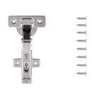 Hinge Concealed Full Overlay Frameless Soft Close (2 Hinges/Per Pack) Polished Nickel - Hickory Hardware Load image into Gallery viewer, Hinge Concealed Full Overlay Frameless Soft Close (2 Hinges/Per Pack) Polished Nickel - Hickory Hardware