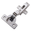 Hinge Concealed Full Inset Frameless Soft Close (2 Hinges/Per Pack) Polished Nickel - Hickory Hardware Load image into Gallery viewer, Hinge Concealed Full Inset Frameless Soft Close (2 Hinges/Per Pack) Polished Nickel - Hickory Hardware