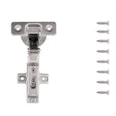 Hinge Concealed Full Inset Frameless Soft Close (2 Hinges/Per Pack) Polished Nickel - Hickory Hardware Load image into Gallery viewer, Hinge Concealed Full Inset Frameless Soft Close (2 Hinges/Per Pack) Polished Nickel - Hickory Hardware