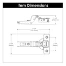 Hinge Concealed Full Inset Frameless Soft Close (2 Hinges/Per Pack) Polished Nickel - Hickory Hardware Load image into Gallery viewer, Hinge Concealed Full Inset Frameless Soft Close (2 Hinges/Per Pack) Polished Nickel - Hickory Hardware