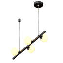 Matte Black, 4-Lights, LED Linear Chandeliers,  40W, 3000K, Pendant Mounting, Dimmable Load image into Gallery viewer, Matte Black, 4-Lights, LED Linear Chandeliers,  40W, 3000K, Pendant Mounting, Dimmable
