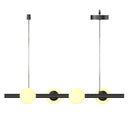 Matte Black, 4-Lights, LED Linear Chandeliers,  40W, 3000K, Pendant Mounting, Dimmable Load image into Gallery viewer, Matte Black, 4-Lights, LED Linear Chandeliers,  40W, 3000K, Pendant Mounting, Dimmable