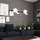 Matte Black, 4-Lights, LED Linear Chandeliers,  40W, 3000K, Pendant Mounting, Dimmable Load image into Gallery viewer, Matte Black, 4-Lights, LED Linear Chandeliers,  40W, 3000K, Pendant Mounting, Dimmable