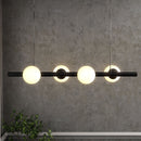 Matte Black, 4-Lights, LED Linear Chandeliers,  40W, 3000K, Pendant Mounting, Dimmable Load image into Gallery viewer, Matte Black, 4-Lights, LED Linear Chandeliers,  40W, 3000K, Pendant Mounting, Dimmable