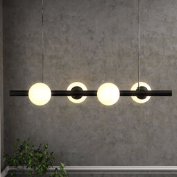 Matte Black, 4-Lights, LED Linear Chandeliers,  40W, 3000K, Pendant Mounting, Dimmable Matte Black, 4-Lights, LED Linear Chandeliers,  40W, 3000K, Pendant Mounting, Dimmable