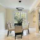 3-ring-led-light-unique-circular-chandelier-102w-3000k-4335lm-matte-black Load image into Gallery viewer, 3-ring-led-light-unique-circular-chandelier-102w-3000k-4335lm-matte-black