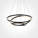 3-ring-led-light-unique-circular-chandelier-102w-3000k-4335lm-matte-black Load image into Gallery viewer, 3-ring-led-light-unique-circular-chandelier-102w-3000k-4335lm-matte-black