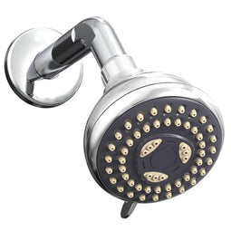 Shower Head 3-Settings, Soft Self-Cleaning Nozzles, ABS Shower Arm Shower Head 3-Settings, Soft Self-Cleaning Nozzles, ABS Shower Arm