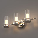 Bathroom Light Fixtures, 4000K, Dimmable, Brushed Nickel Finish,  Wall Mount, Damp Location, Vanity Lighting Load image into Gallery viewer, Bathroom Light Fixtures, 4000K, Dimmable, Brushed Nickel Finish,  Wall Mount, Damp Location, Vanity Lighting