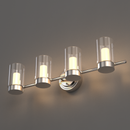 Bathroom Light Fixtures, 4000K, Dimmable, Brushed Nickel Finish,  Wall Mount, Damp Location, Vanity Lighting Load image into Gallery viewer, Bathroom Light Fixtures, 4000K, Dimmable, Brushed Nickel Finish,  Wall Mount, Damp Location, Vanity Lighting