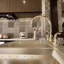 Double Handle Kitchen Faucet With Spray in Bronze Load image into Gallery viewer, Double Handle Kitchen Faucet With Spray in Bronze