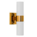 2-lights-wall-sconce-with-white-glass-shade Load image into Gallery viewer, 2-lights-wall-sconce-with-white-glass-shade