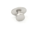 Satin Nickel Knob with Backplate 1 Inch Diameter - Metropolis Collection Load image into Gallery viewer, Satin Nickel Knob with Backplate 1 Inch Diameter - Metropolis Collection