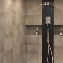 12 Inch Shower Head With Hand Held Combo - Brass Material Finish Load image into Gallery viewer, 12 Inch Shower Head With Hand Held Combo - Brass Material Finish