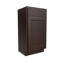 Luxor Espresso - -Single Door Base Vanity Cabinet | 12"W x 34.5"H x 18"D Load image into Gallery viewer, Luxor Espresso - -Single Door Base Vanity Cabinet | 12"W x 34.5"H x 18"D