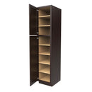 Luxor Espresso - Utility Cabinet | 18"W x 84"H x 24"D Load image into Gallery viewer, Luxor Espresso - Utility Cabinet | 18"W x 84"H x 24"D