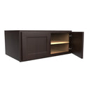 Luxor Espresso - 24" Deep Wall Cabinet | 36"W x 15"H x 24"D Load image into Gallery viewer, Luxor Espresso - 24" Deep Wall Cabinet | 36"W x 15"H x 24"D