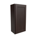 Single Door Wall Cabinet | 18"W x 36"H x 12"D | RTA Luxor Espresso Load image into Gallery viewer, Single Door Wall Cabinet | 18"W x 36"H x 12"D | RTA Luxor Espresso