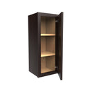 Single Door Wall Cabinet | 12"W x 30"H x 12"D | RTA Luxor Espresso Load image into Gallery viewer, Single Door Wall Cabinet | 12"W x 30"H x 12"D | RTA Luxor Espresso