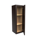 Single Door Wall Cabinet | 12"W x 36"H x 12"D | RTA Luxor Espresso Load image into Gallery viewer, Single Door Wall Cabinet | 12"W x 36"H x 12"D | RTA Luxor Espresso