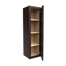 Luxor Espresso - Single Door Wall Cabinet | 12"W x 42"H x 12"D Load image into Gallery viewer, Luxor Espresso - Single Door Wall Cabinet | 12"W x 42"H x 12"D