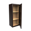 Single Door Wall Cabinet | 15"W x 36"H x 12"D | RTA Luxor Espresso Load image into Gallery viewer, Single Door Wall Cabinet | 15"W x 36"H x 12"D | RTA Luxor Espresso