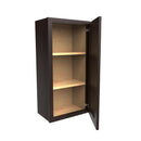Single Door Wall Cabinet | 18"W x 36"H x 12"D | RTA Luxor Espresso Load image into Gallery viewer, Single Door Wall Cabinet | 18"W x 36"H x 12"D | RTA Luxor Espresso