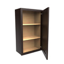 Luxor Espresso - Single Door Wall Cabinet | 21"W x 36"H x 12"D Load image into Gallery viewer, Luxor Espresso - Single Door Wall Cabinet | 21"W x 36"H x 12"D