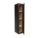Single Door Wall Cabinet | 9"W x 42"H x 12"D | RTA Luxor Espresso Load image into Gallery viewer, Single Door Wall Cabinet | 9"W x 42"H x 12"D | RTA Luxor Espresso