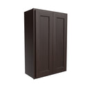 Luxor Espresso - Double Door Wall Cabinet | 24"W x 36"H x 12"D Load image into Gallery viewer, Luxor Espresso - Double Door Wall Cabinet | 24"W x 36"H x 12"D