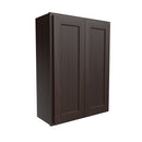 Luxor Espresso - Double Door Wall Cabinet | 27"W x 36"H x 12"D Load image into Gallery viewer, Luxor Espresso - Double Door Wall Cabinet | 27"W x 36"H x 12"D