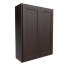 2 Door Wall Cabinet | 33"W x 42"H x 12"D | RTA Luxor Espresso Load image into Gallery viewer, 2 Door Wall Cabinet | 33"W x 42"H x 12"D | RTA Luxor Espresso