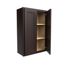 Luxor Espresso - Double Door Wall Cabinet | 24"W x 36"H x 12"D Load image into Gallery viewer, Luxor Espresso - Double Door Wall Cabinet | 24"W x 36"H x 12"D