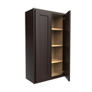 42 inch Wall Cabinet | 24"W x 42"H x 12"D | RTA Luxor Espresso Load image into Gallery viewer, 42 inch Wall Cabinet | 24"W x 42"H x 12"D | RTA Luxor Espresso